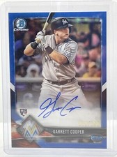 2018 Bowman Chrome Rookie Auto. GARRETT COOPER (RC) Blue#/150 BCRA-GC 
