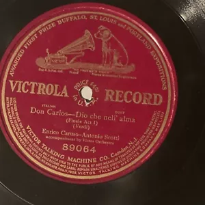 12" 78 RPM-Enrico Caruso/Antonio Scotti-Don Carlos-Dio, der in der Seele liegt/89064 - Bild 1 von 3