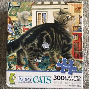 Ivory Cats OCTOPUSSY & the DOLL'S HOUSE Leslie Anne Cat Kitten Jigsaw Puzzle NIB