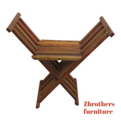 Vintage Campaign X Base Folding Desk Chair Stool End Table Mid Century A Cover