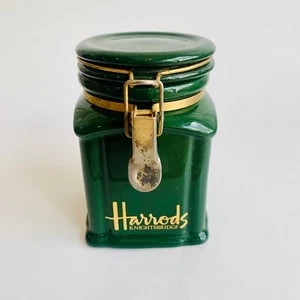 Harrods Knights Bridge Green Canister with Locking Lid - Picture 1 of 8