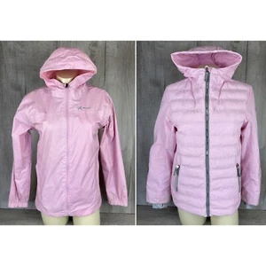 Gerry Arctix Jacket Set 2 Pink Coats Windbreaker And Puffy Down Girls Size Large - Picture 1 of 24