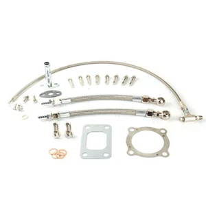 Oil & Water Line Fits Garrett GT3076R GT3582R T3 4 Bolt Ball Bearing - Picture 1 of 7