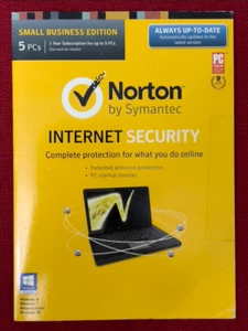 Norton Internet Security Small Business Edition 5 PCs, 1 Year (NEW, Sealed) - Picture 1 of 2