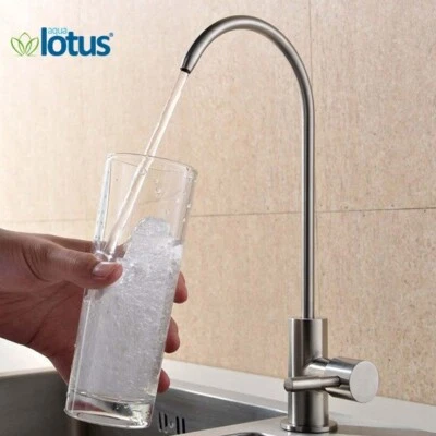 Umkehrosmose Design Wasserhahn Armatur Bogen - Ein-Wege Hahn 1/4" Edelstahl - Bild 1 von 4