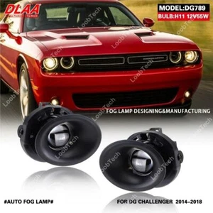 Halogen Fog Light Bumper Frame Cover Daytime Running Light For Dodge Challenger - Picture 1 of 9