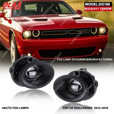 Halogen Fog Light Bumper Frame Cover Daytime Running Light For Dodge Challenger - Image 1 of 4