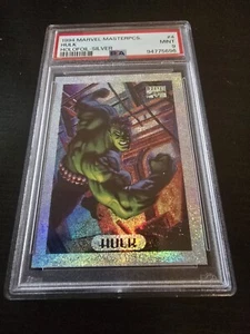 1994 MARVEL MASTERPIECES HULK HOLOFOIL-SILVER #4 PSA 9 - Picture 1 of 2