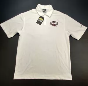 Nike Golf Dri-Fit "Garden City" Men's Small White Short Sleeve Polo Shirt "New" - Picture 1 of 9