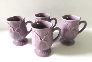 4 Metlox Lotus Lilac Footed Mugs - Mint - 2 Sets Available - Picture 1 of 6