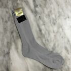 Vintage Nwt Gold Medal Anti-Static 100% Nylon Stretch Mens Sock Size 10-13 Gray