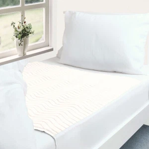 Eco White, Washable,Reusable,Incontinence Bed Pad/Waterproof Mattress Protector. - Picture 1 of 47