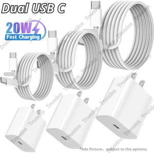 20W USB C Power Adapter Cube Type C Fast Charger Cord For Android Samsung Galaxy - Picture 1 of 20