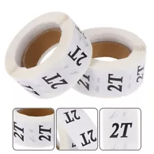 2 Roll Clothing Size Stickers Toddler Outfit Kids Clothes