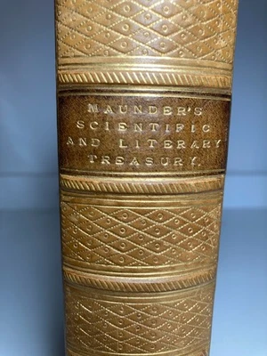 Maunder's The Scientific and Literary Treasury (1880) - MUDIE Signed Binding Foto 1 de 4