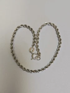 Sterling Silver ~ Rope Chain Bracelet 7.0" ~ ITALIAN~ VINTAGE - Picture 1 of 4