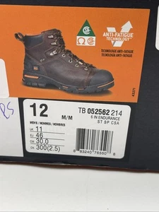 Timberland Pro Endurance Black 6" Waterproof Steel Safety Toe Size 12 Boot - Picture 1 of 4