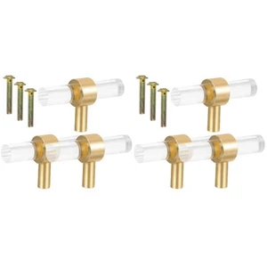 2 Count Acrylic Door Handle Drawer Pull Knobs Single Hole Cabinet Handles - Picture 1 of 6