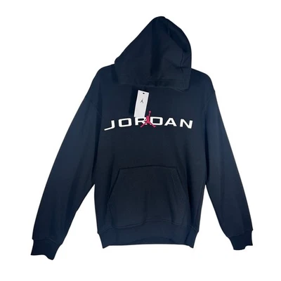 Jordan Jumpman Sudadera con Capucha Negra Hombres Pequeña Activa Sudadera con Capucha HQ4643-100 NUEVO Foto 1 de 4