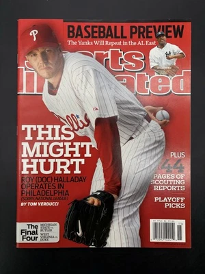 2010 Sports Illustrated April 5 Roy Halladay Newsstand High Grade Foto 1 de 4
