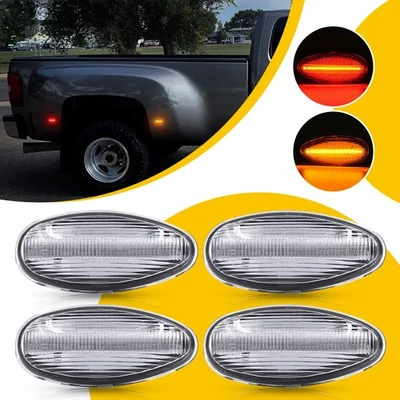 Fender Side Marker Light 4Pcs For Chevrolet Silverado 2500HD 1999-2014 16530173 - image 1 of 4