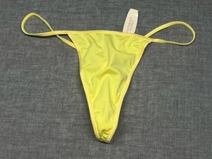 VINTAGE VICTORIA'S SECRET SILKY SATIN SMOOTH STRAPPY DOUBLE VSTRING PANTY M L - Picture 1 of 5