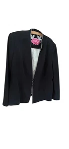 Jacques Vert Black White Trim Jacket S20 Ec Away - Picture 1 of 4