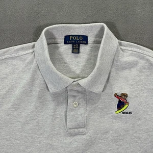 Polo Ralph Lauren Poloshirt Jugend XL 18-20 grau Polo Bear Snowboard Preppy - Bild 1 von 10
