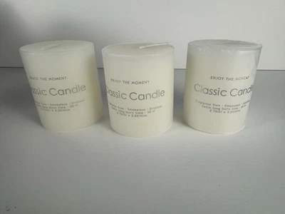 Dripless Emergency Long Burn (30-Hour) Enjoy The Moment Pillar Candles - 6-Pack - Image 1 of 4