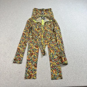 Shane Justin 2 Piece Set Womens XS Multicolor Money Print Mesh Bodysuit Leggings - Picture 1 of 12