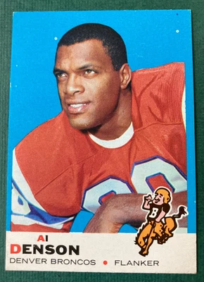 Tarjeta de fútbol americano 1969 Al Denson Topps #110 Denver Broncos casi nueva Foto 1 de 2
