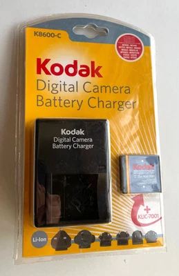 Cargador de batería para cámara digital Kodak K8600-C + KLIC-7001 + enchufes internacionales Foto 1 de 4
