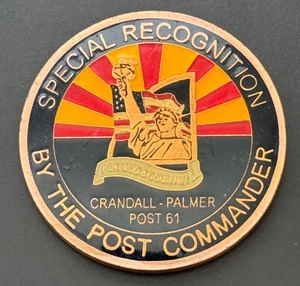 American Legion Special Recognition Challenge Coin Medal Post 61 Commander - Picture 1 of 2
