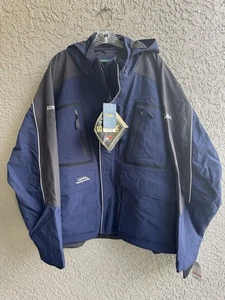 Cabela's Guidewear Men’s GORE-TEX Performance Shell Blue Hooded Jacket 3XL -NWT - Picture 1 of 22