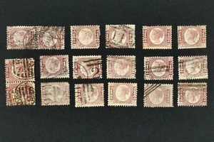 GB QV 1/2d Half Penny Bantams x 18. Plate numbers noted 6 and 20. circa 1870s. - Picture 1 of 6