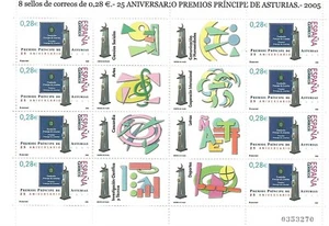 ESPAÑA 2005 MINIPLIEGO 25 ANV. PREMIOS PRINCIPE DE ASTURIAS MNH - Imagen 1 de 1