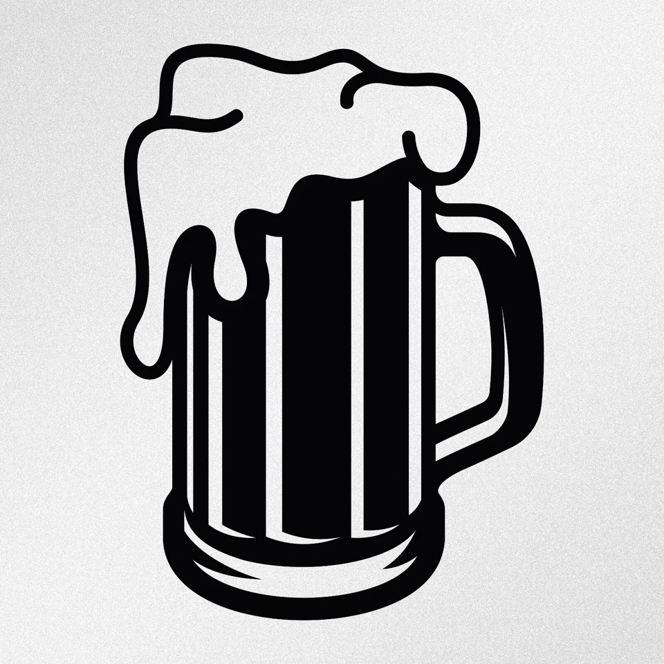Irish Beer Mug, Ireland, Vinyl Decal Sticker - Image 1 of 1