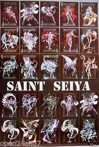 SAINT SEIYA "25 CHARACTERS" POSTER FROM ASIA - Knights Of The Zodiac - Picture 1 of 1
