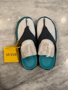 Sandalias ortopédicas Strive Ilya para mujer con puntera en negro/azul talla US 6 - Imagen 1 de 3