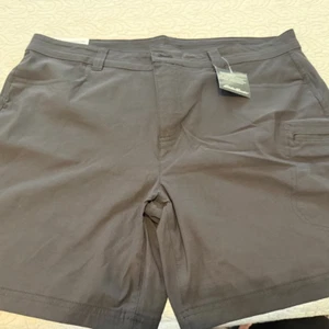 NEW Eddie Bauer Women’s Rainer Shorts Black Size 16 Stretch UPF 50+ Zip Pocket - Picture 1 of 2