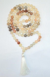 MoonStone Mala - 8 mm - 108+1 perles - Certifié laboratoire - Photo 1 sur 2