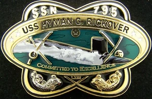 USS Hyman G. Rickover SSN 795 Challenge Coin - Picture 1 of 3