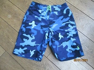 RALPH LAUREN BOYS NEW BLUE CAMOFLAGE SWIMMING TRUNKS SIZE 8Y - Picture 1 of 10
