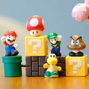 5pcs Super Mario Bros Action Figure Set Kids Toy Cake Topper READY TO SHIP - Picture 1 of 4