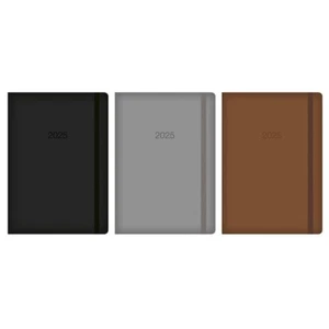 2025 Diary A4 Week To View Deluxe Hardback Soft Touch Cover Home Office Planner - Picture 1 of 9