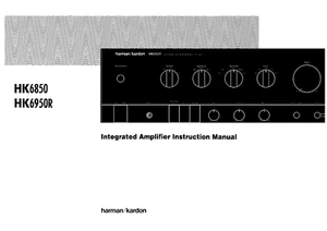 HARMAN KARDON HK6850 HK6950R AMPLI - USER INSTRUCTIONS OWNER'S MANUAL - ENGLISH - Foto 1 di 1