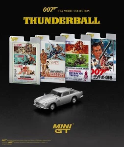 (In Stock) Mini GT #901 1/64 007 Aston Martin DB5 Thunderball with Poster Cards - Picture 1 of 4