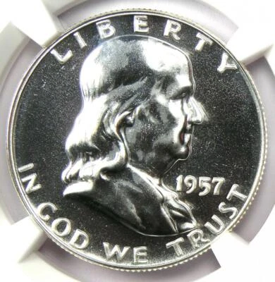 1957 PROOF Franklin Half Dollar 50C Coin - NGC PR69 (PF69) - $685 Value! - Image 1 of 4