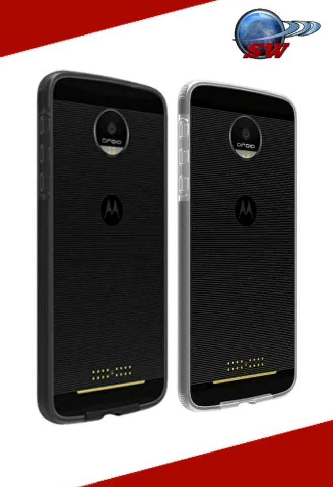 Funda Verizon Dos Tonos Transparente Parachoques Moto Mod Para Motorola Moto Z Droid Edition Foto 1 de 2