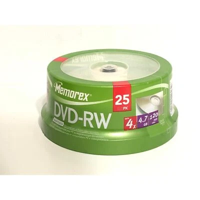 MEMOREX DVD-RW 25PK 4x 4.7GB 120 Min - Image 1 of 3